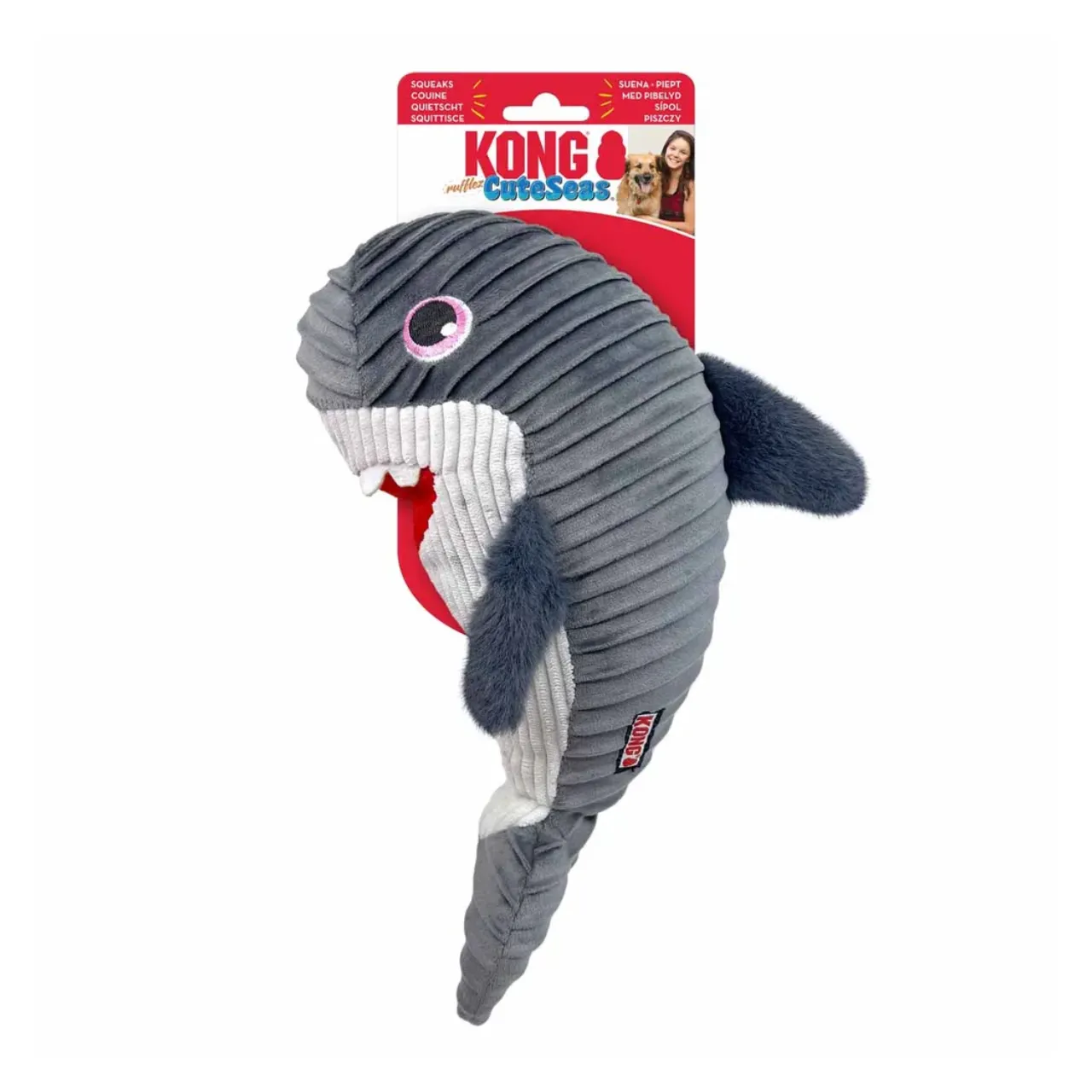 KONG CuteSeas Rufflez haj M/L 33x20,5x10 cm